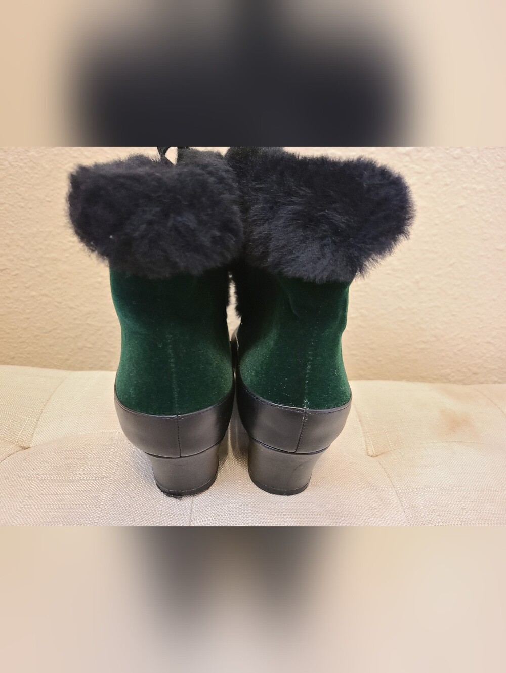 American Duchess Alpen Retro Winter Snow Boots Shoes Size 9 Green - Picture 3 of 5